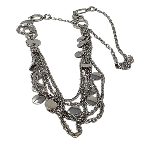 Lia Sophia "Commotion" Stunning Long, Shiny Silver Women's Necklace (38" - 41") - Picture 2 of 9